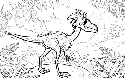 Coloriage Dinosaure Oviraptor 4
