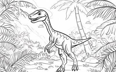 Deinonychus dinoszaurusz színező oldalak 1
