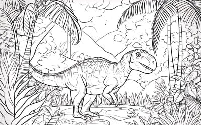 Desenhos para Colorir Dinossauro Iguanodonte 2