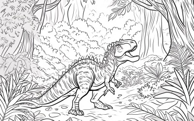 Dibujos De Dinosaurios Carnotaurus Para Colorear 3