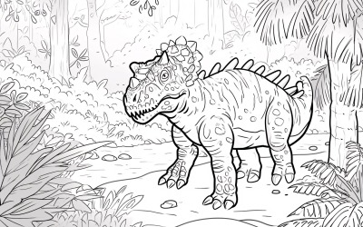 Dinosauro Carnotaurus da colorare 5