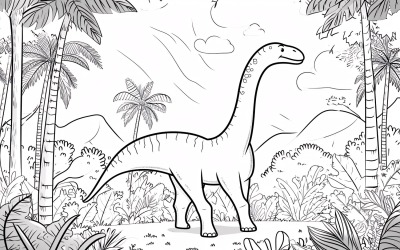 Diplodocus Dinosaur Colouring Pages 2