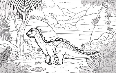 İguanodon Dinozor Boyama Sayfaları 1