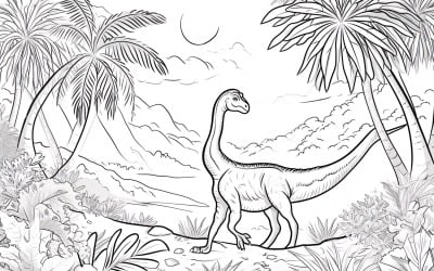Kolorowanki z dinozaurami Terizinozaur 3