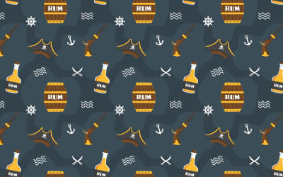 Modello senza cuciture di vettore dei pirati