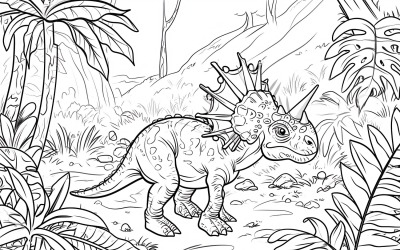 Pachycephalosaurus Dinosaur Colouring Pages 3