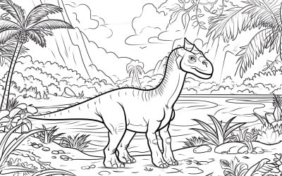 Desenhos de Dinossauro Parasaurolophus para colorir 1