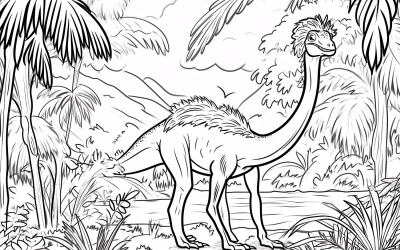 Therizinosaurus Dinosaur Colouring Pages 7