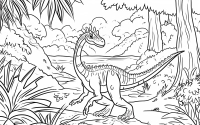 Desenhos para Colorir Dinossauro Sinosauropteryx 3