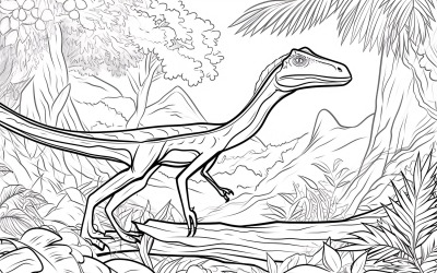 Dimorphodon Dinosaur målarbok 2