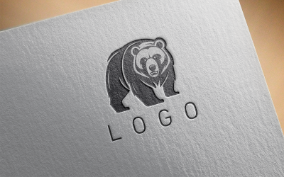 Elegante orso logo animale 3-0461-23