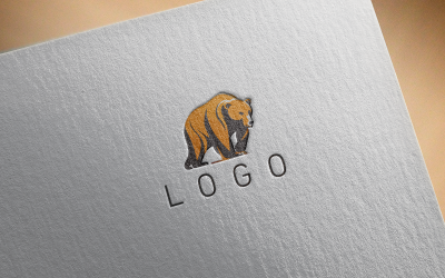 Logotipo de oso elegante 5-0463-23
