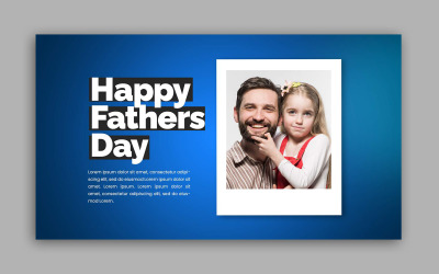 Modèle de bannière Web pour la fête des pères heureux