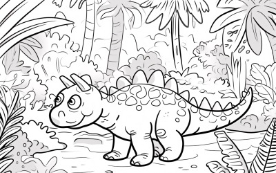 Nodosaurus Dinosaur Colouring Pages 3