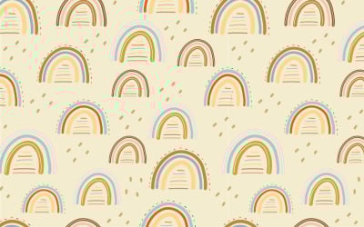 Rainbow Doodle Seamless Pattern Design