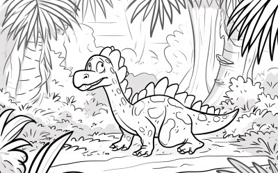 Suchomimus Dinosaur målarbok 1