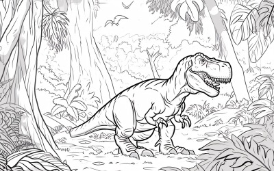 Tyrannosaurus Rex Dinosaur Colouring Pages 4