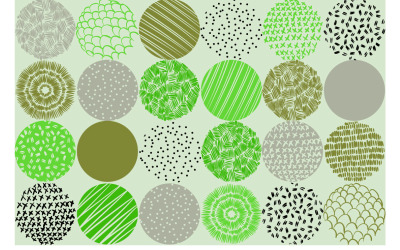 Decori rotondi Memphis Elements Seamles Patterns