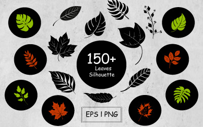 150+ Leaves Decoration Silhouette
