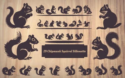 29 Chipmunk Squirrel Silhouette