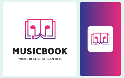 Müzik Kitabı Logo Tasarım Şablonu ÜCRETSİZ