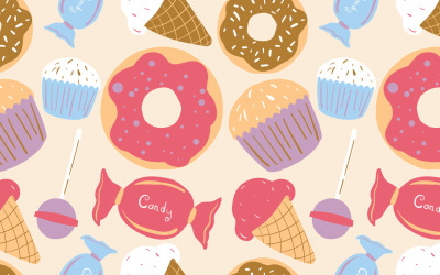 Snack Seamless Pattern and Graphic Element