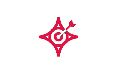 Stjärna mål logotyp designmall