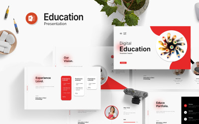 Szablon programu PowerPoint dotyczący edukacji cyfrowej