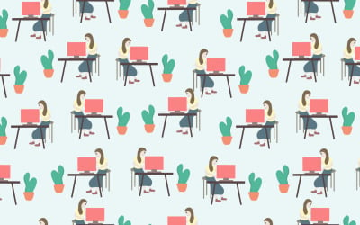 Stay at Home Seamless Pattern