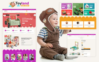 Babybutik och leksaksbutik för barn Multipurpose Shopify 2.0 Responsive Theme
