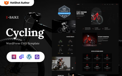 E-Baike - Cykel- och cykelaffär WordPress Elementor-tema
