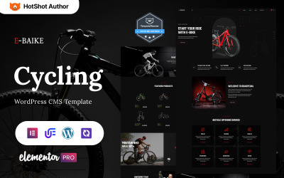 E-Baike – тема WordPress Elementor для магазину велосипедів і велосипедів