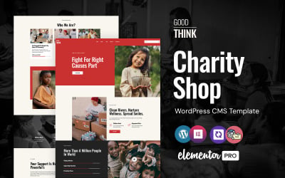 Good Think - Tema WordPress Elementor de caridade e doação