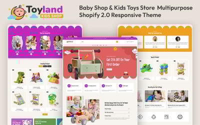 Toyland - 婴儿商店和儿童玩具商店多用途 Shopify 2.0 响应式主题