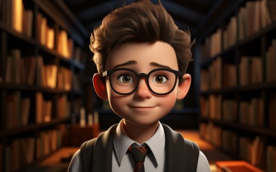 3D Character Child Boy Actuary with relevant environment 4