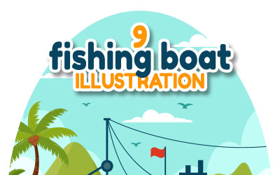 9 halászhajó illusztráció
