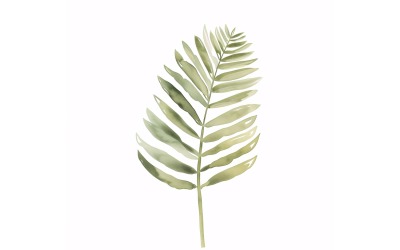 Pintura estilo acuarela de hojas de Norfolk 1