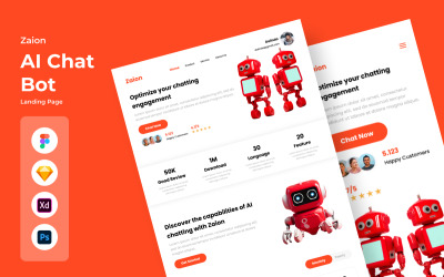 Zaion - Página inicial do Ai Chat Bot V1