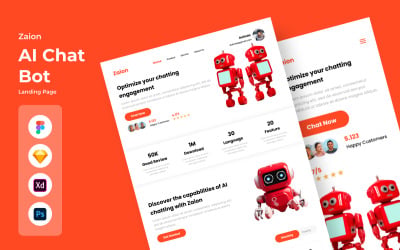 Zaion – Vstupní stránka robota Ai Chat V1