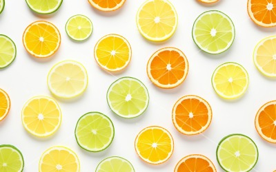 Citrus gyümölcsök háttér lakás fehér alapon feküdt 99