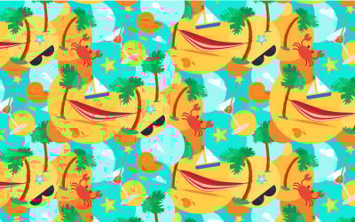 Летний пляж бесшовный фон