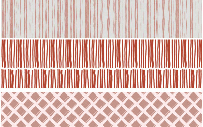 Modelli disegnati a mano delle linee del tramonto