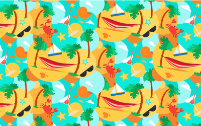 Nyári Beach Seamless Pattern