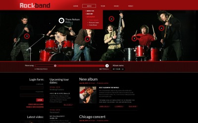 Modèle de site Web de groupe de musique