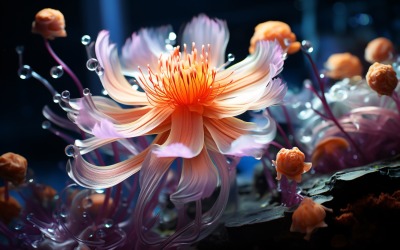Färgglad undervattensväxt Sea Anemone Scene 83