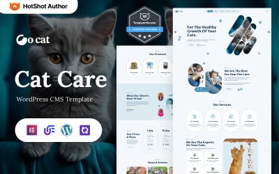 Go Cat – Péče o zvířata a péče o WordPress Téma Elementor
