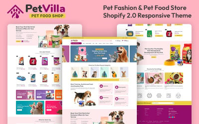 Petvilla - Dierenvoeding en dierenwinkel Multifunctioneel Shopify 2.0 Responsief thema