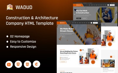 Wadud - Construction &amp;amp; Architecture Company Landing Page Template