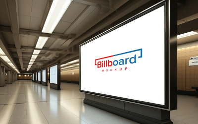 Advertisement metro airport horizontal billboard mockup design advertising billboard mockup