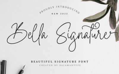 Bella handtekening - kalligrafie lettertype
